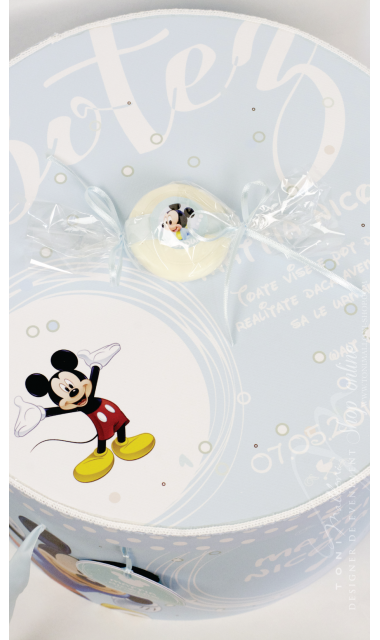 Trusou de botez brodat pentru baieti cu Mickey Mouse, Little man 3
